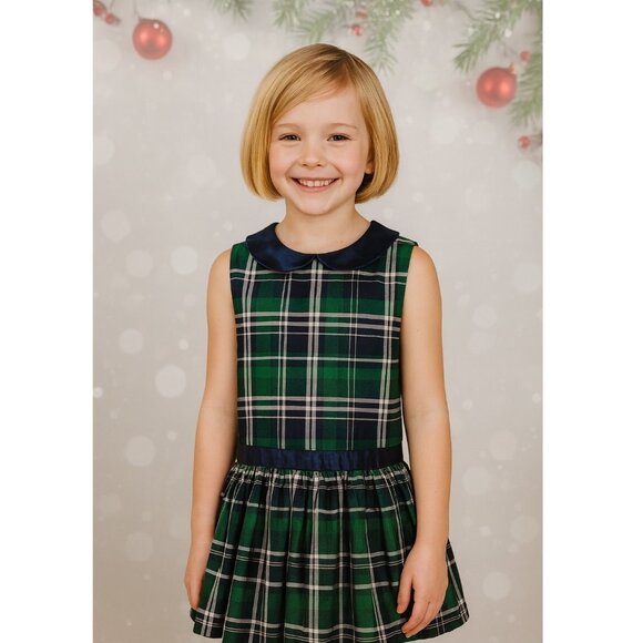 Gymboree Other - Gymboree Plaid Black Watch Green Navy Dress Girl 10